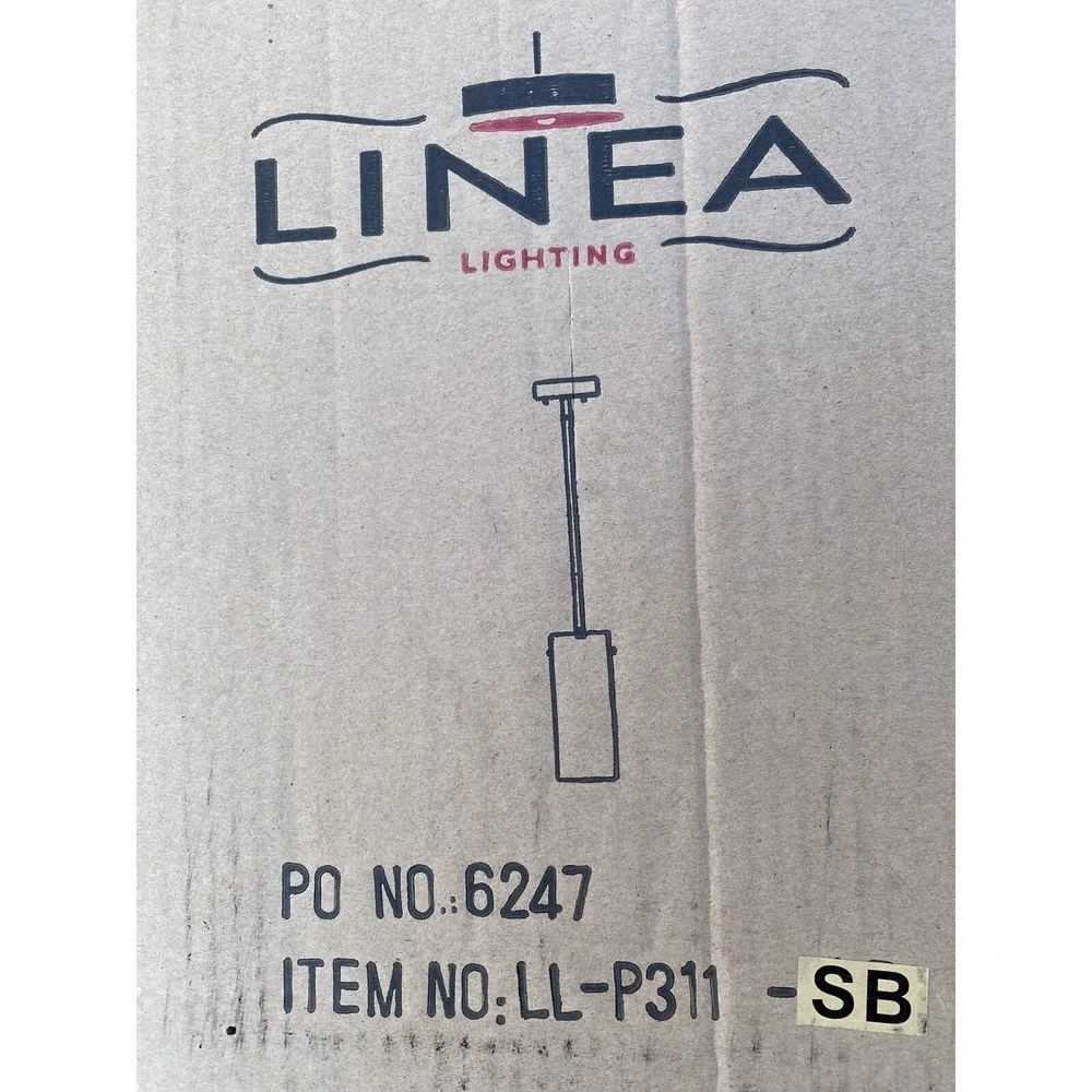 Linea Lighting Hanging Pendant Gold Clear Glass LL-P311 SB